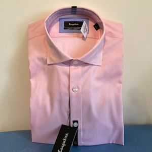 Esquire Ultimate, Pink button down long sleeve dress shirt